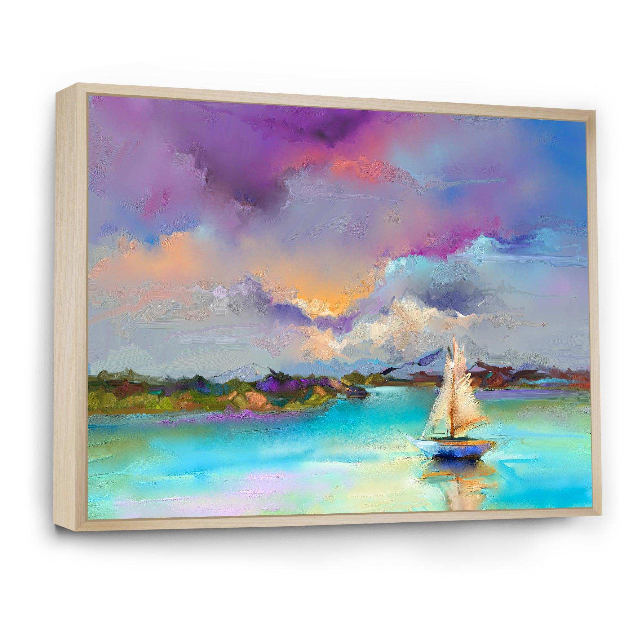 Impressionist Seascape With Little Ships III