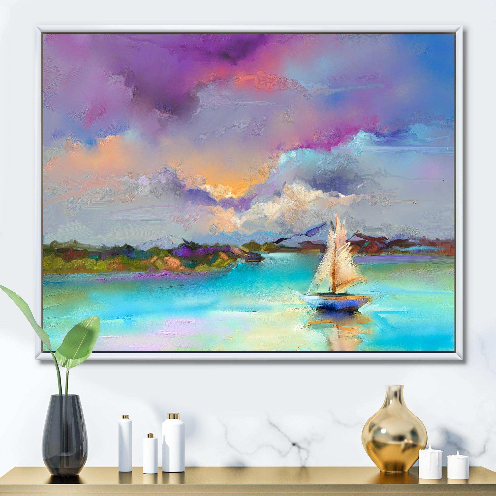 Impressionist Seascape With Little Ships III