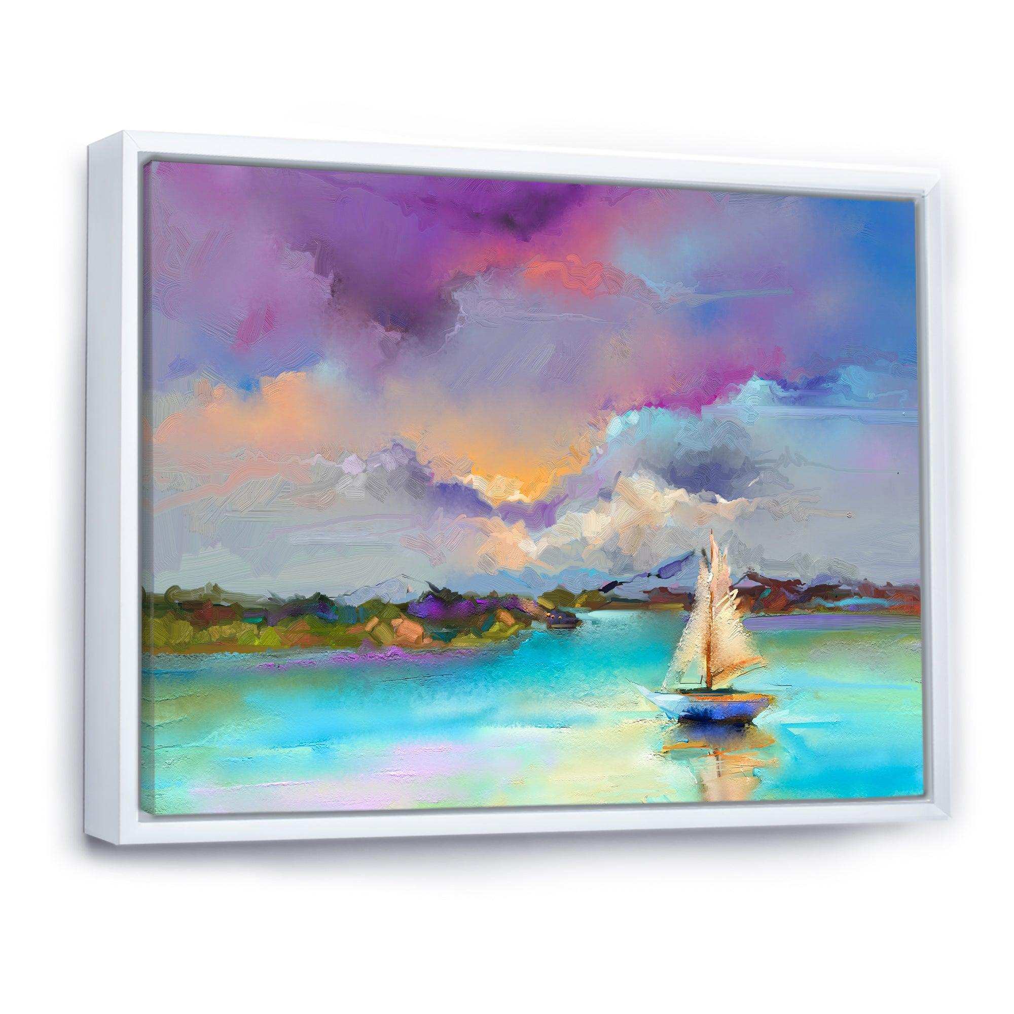 Impressionist Seascape With Little Ships III