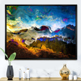 Mountainscape With Dark Blue Dark