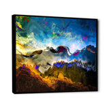 Mountainscape With Dark Blue Dark