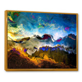 Mountainscape With Dark Blue Dark