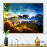 Mountainscape With Dark Blue Dark