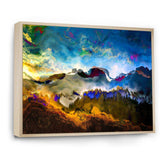 Mountainscape With Dark Blue Dark