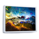 Mountainscape With Dark Blue Dark