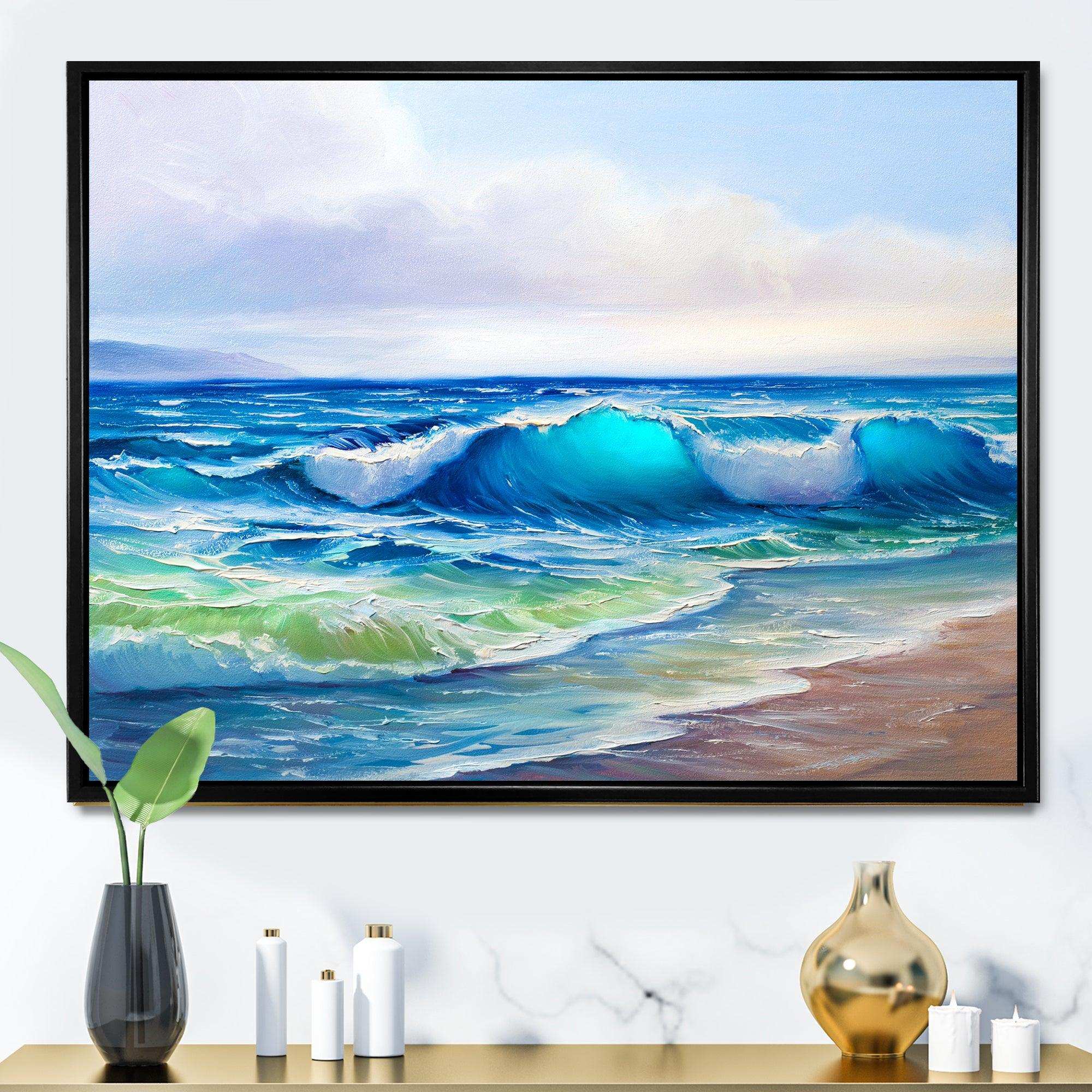 Seascape With Sunlight Catching A Wave