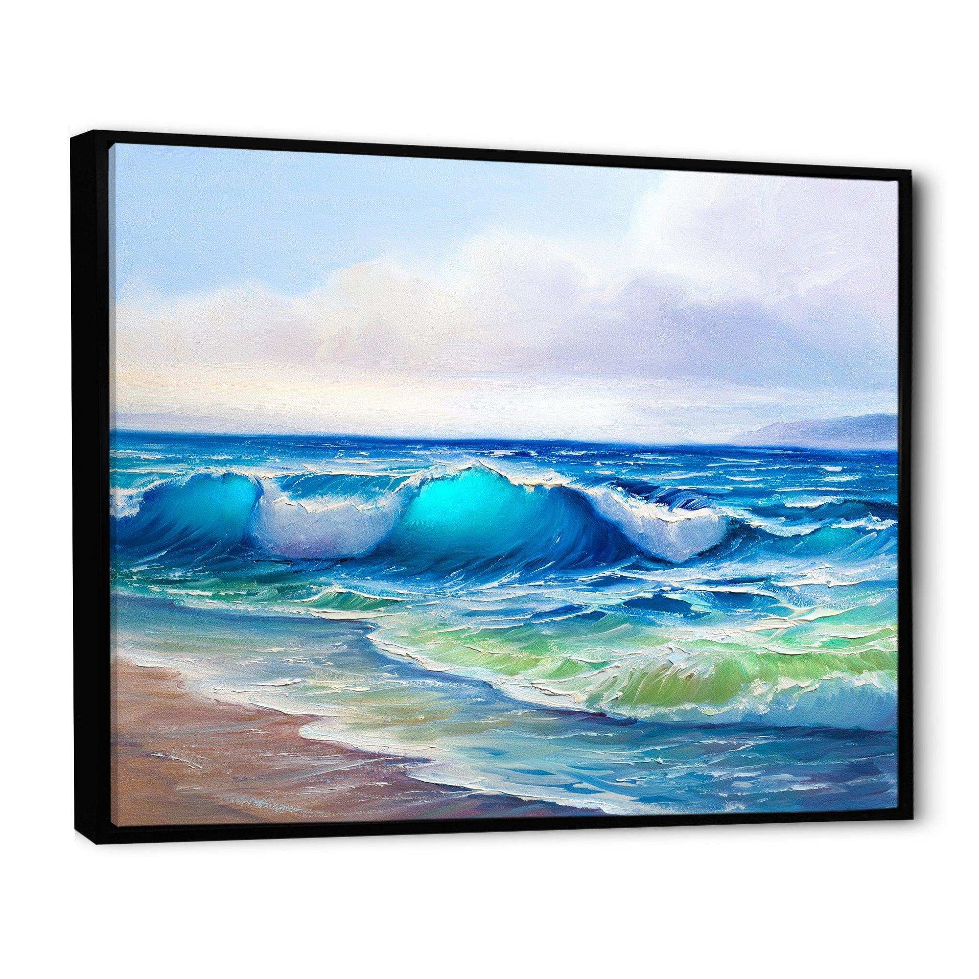 Seascape With Sunlight Catching A Wave