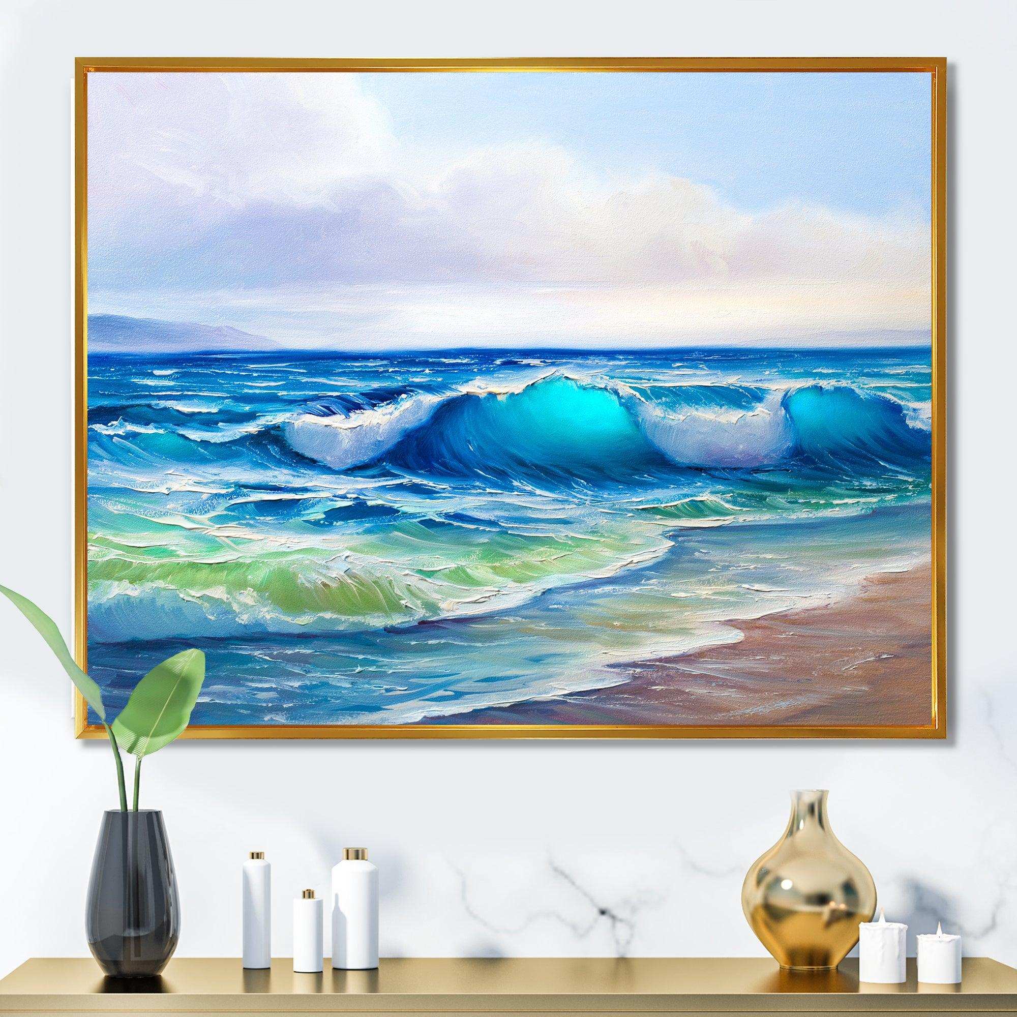 Seascape With Sunlight Catching A Wave