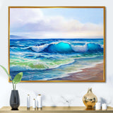 Seascape With Sunlight Catching A Wave