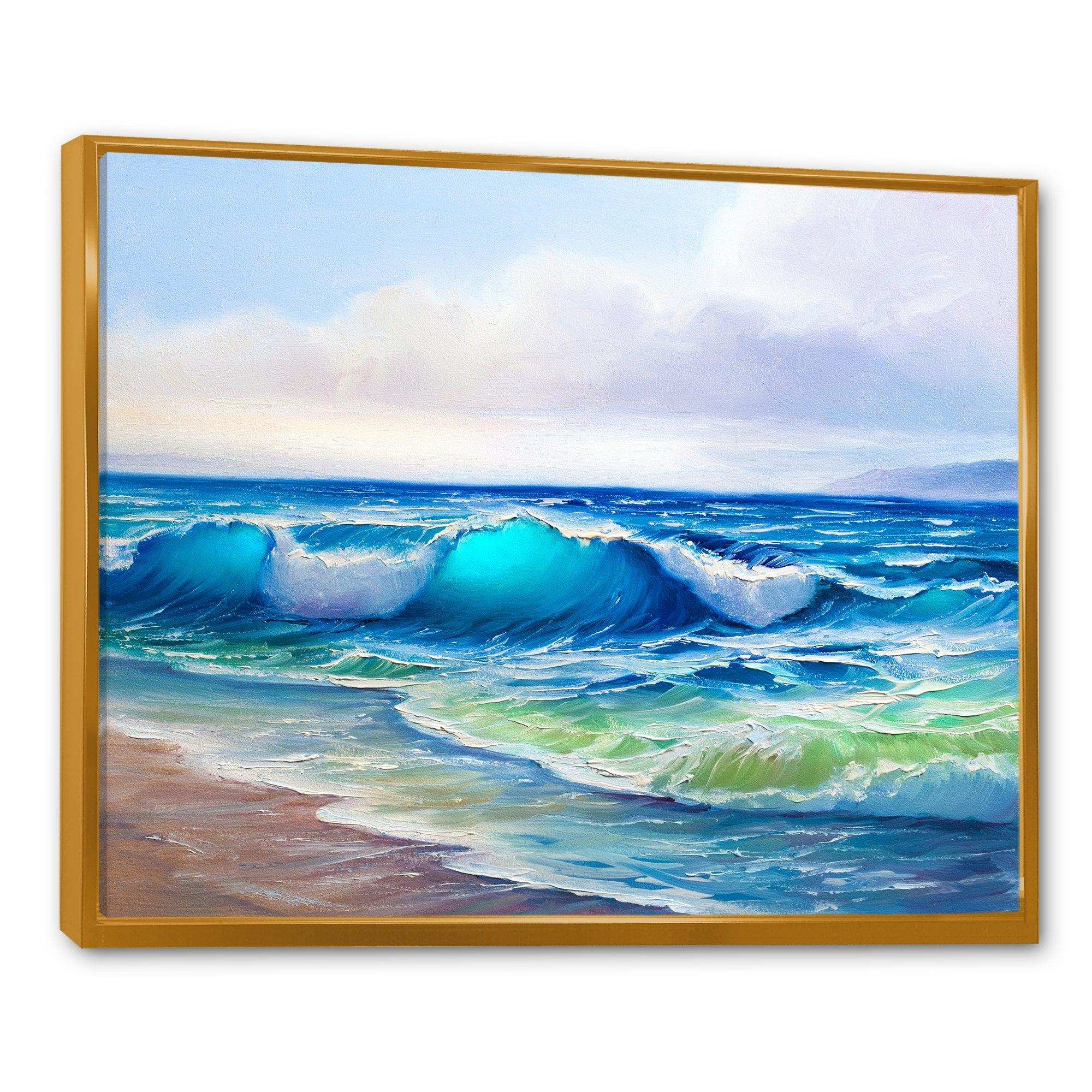 Seascape With Sunlight Catching A Wave