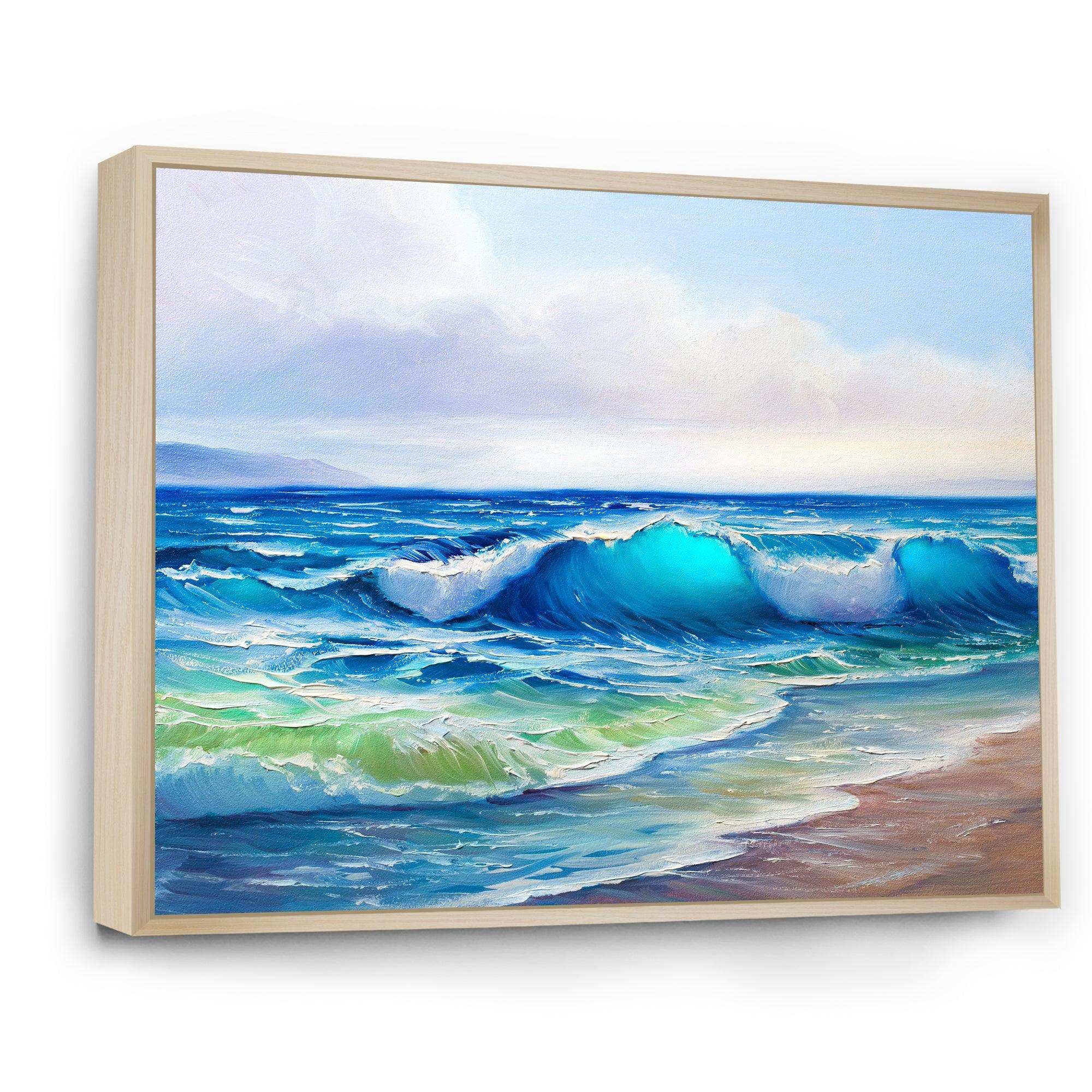 Seascape With Sunlight Catching A Wave