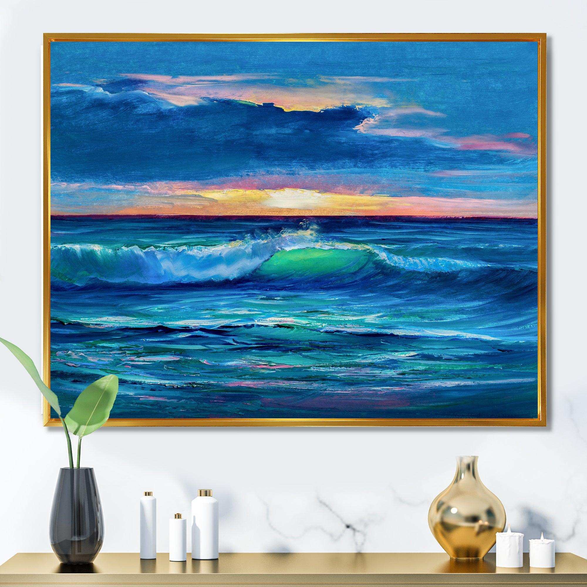 Sunshine Reflecting Throug Braking Waves IX