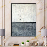 Grey and White Abstract Art Painting