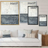 Grey and White Abstract Art Painting