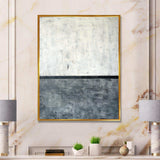 Grey and White Abstract Art Painting