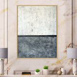 Grey and White Abstract Art Painting