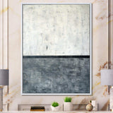 Grey and White Abstract Art Painting