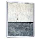 Grey and White Abstract Art Painting