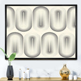 Retro Curved Minimal Geometric Ornament I