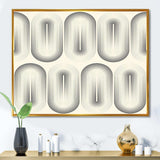 Retro Curved Minimal Geometric Ornament I