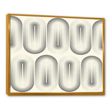 Retro Curved Minimal Geometric Ornament I