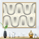 Retro Curved Minimal Geometric Ornament I