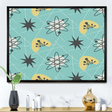 1950 Retro Pattern I Framed Canvas Vibrant Black - 1.5 Thick