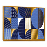 Retro Luxury Waves In Gold and Blue IV