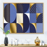 Retro Luxury Waves In Gold and Blue IV