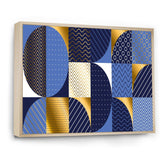 Retro Luxury Waves In Gold and Blue IV