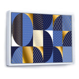 Retro Luxury Waves In Gold and Blue IV