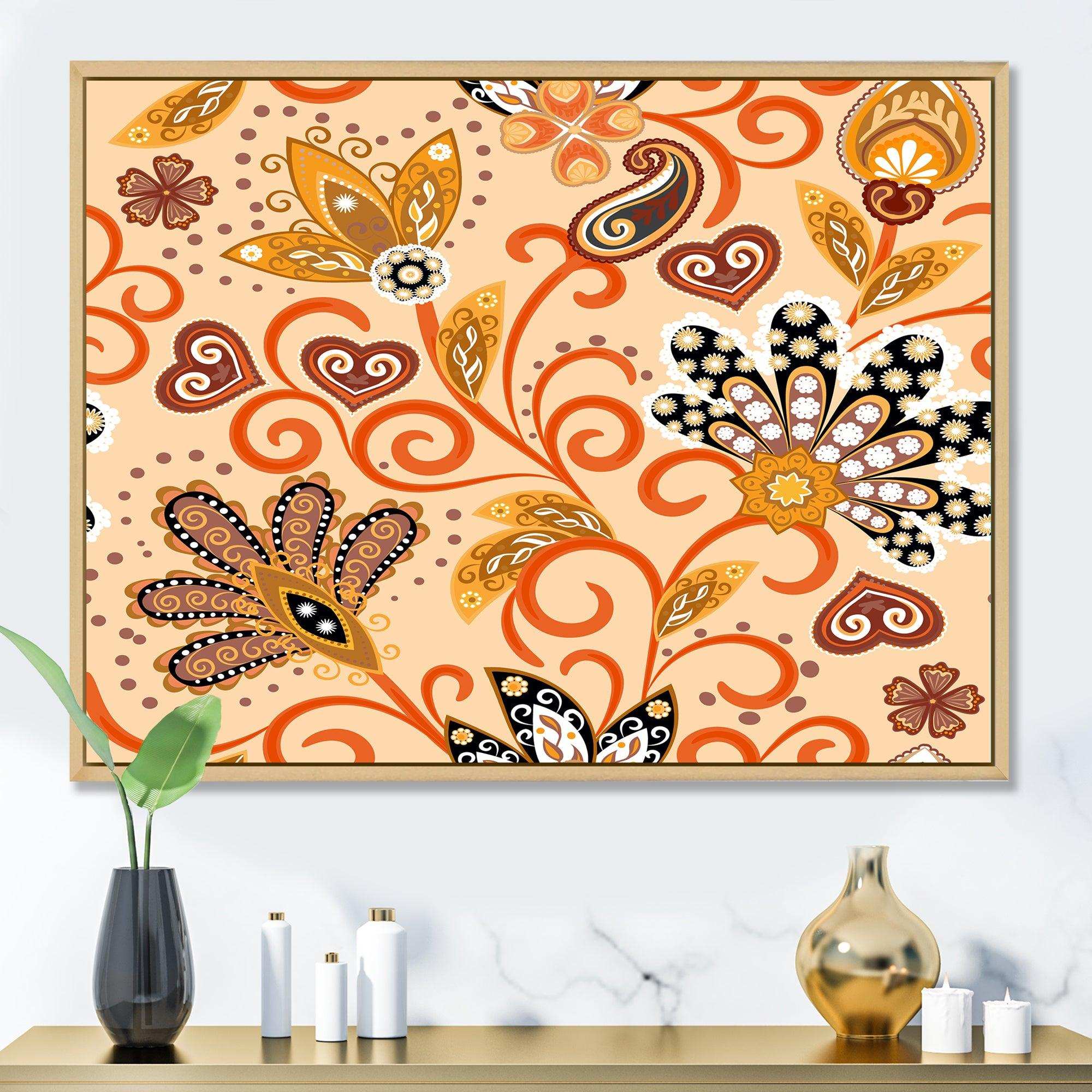 Retro Indian Floral Batik III