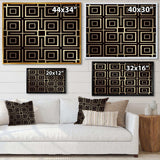 Golden Luxury Metallic Geometrics  XII