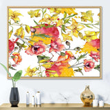 Retro Handdrawn Poppies IV