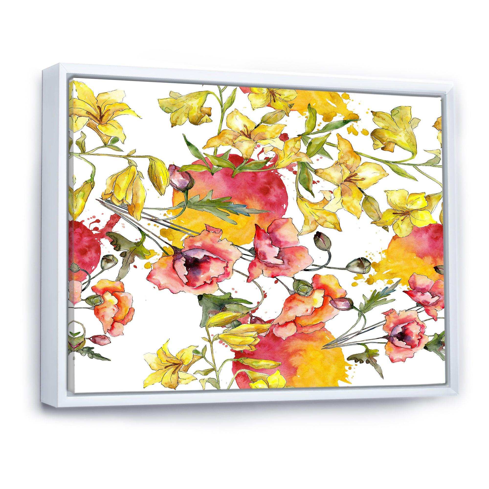 Retro Handdrawn Poppies IV