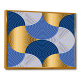 Retro Luxury Waves In Gold and Blue X