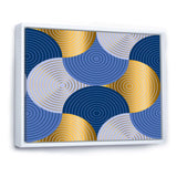 Retro Luxury Waves In Gold and Blue X