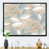 Luxury geometric fall leaves pattern