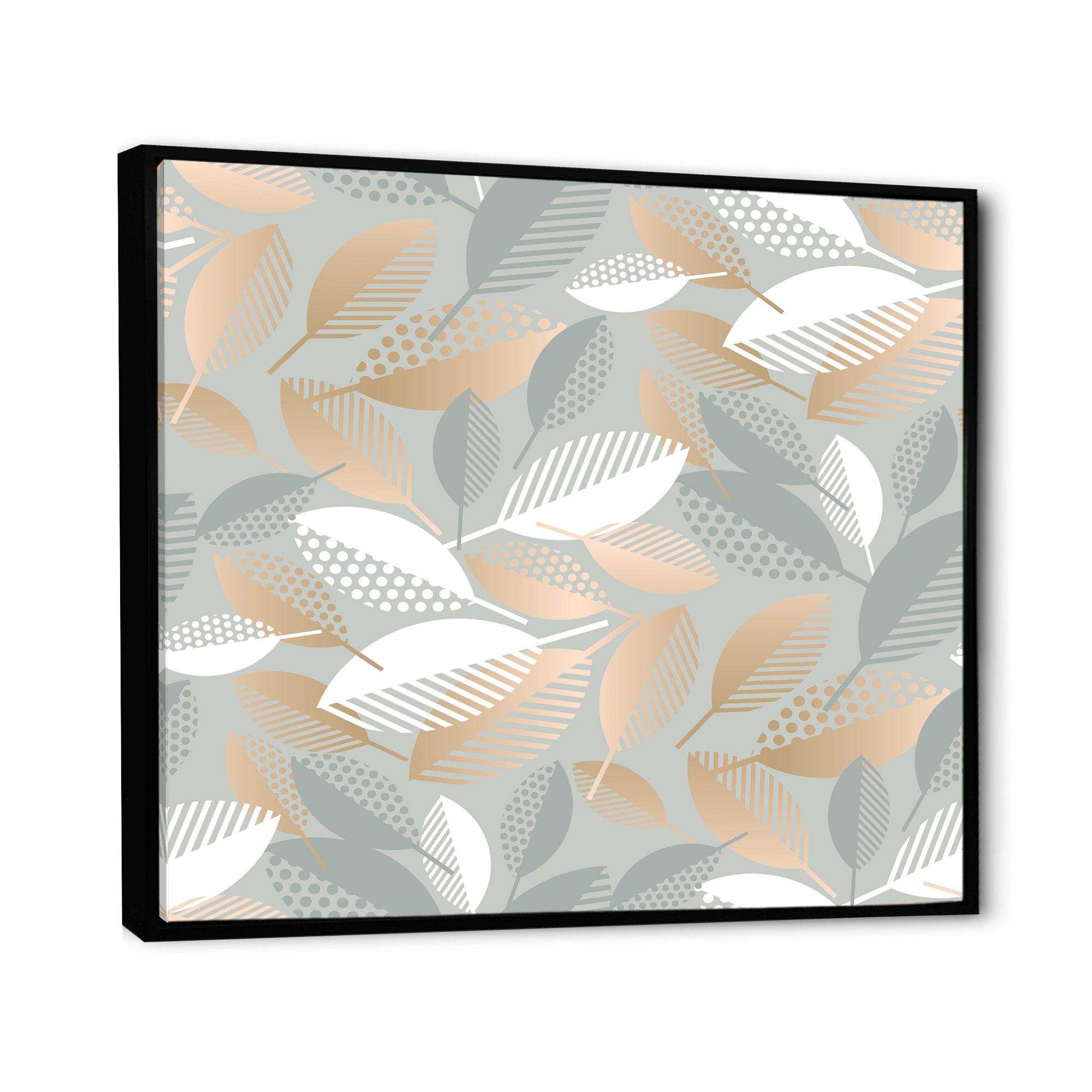 Luxury geometric fall leaves pattern