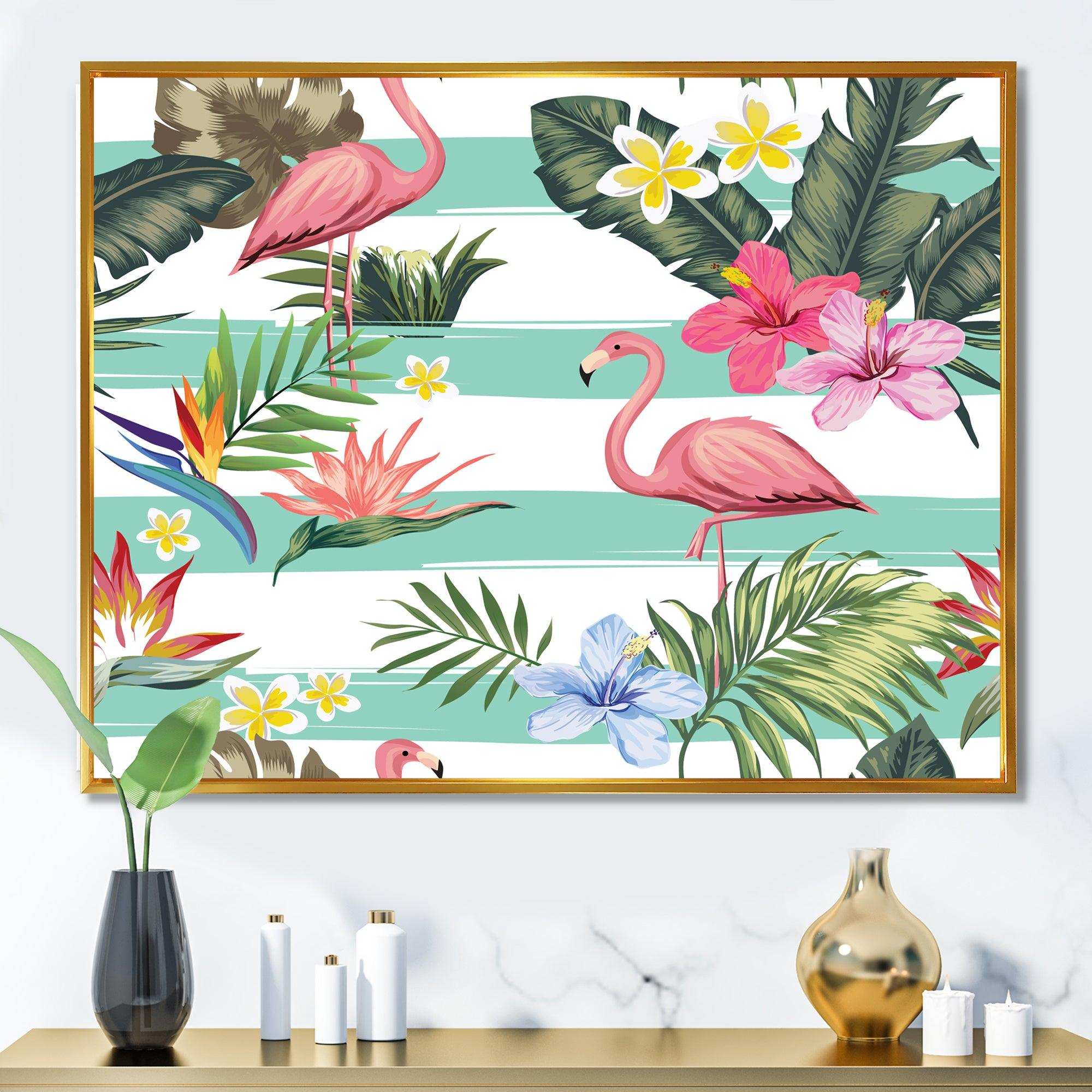 Tropical Botanicals, Flowers and Flamingo