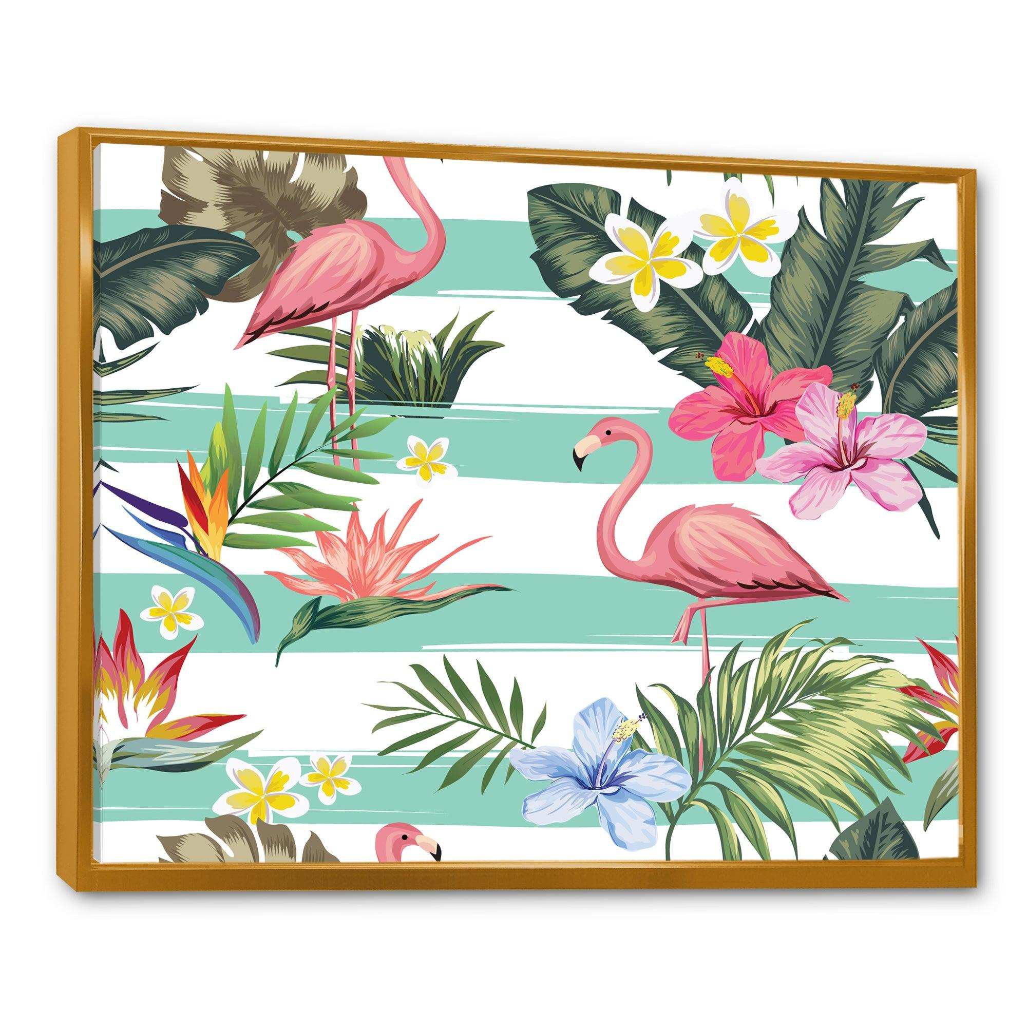 Tropical Botanicals, Flowers and Flamingo