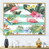 Tropical Botanicals, Flowers and Flamingo