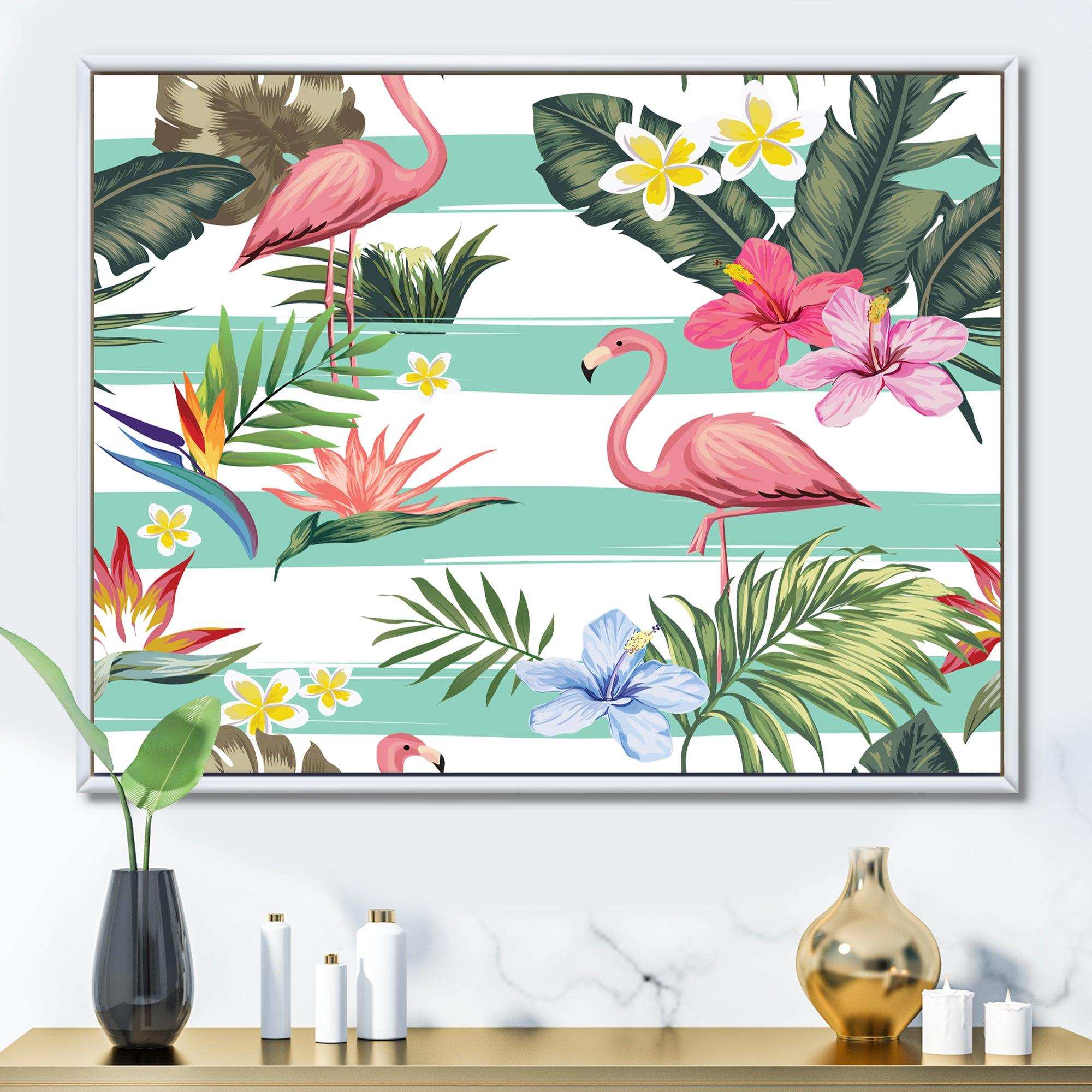 Tropical Botanicals, Flowers and Flamingo