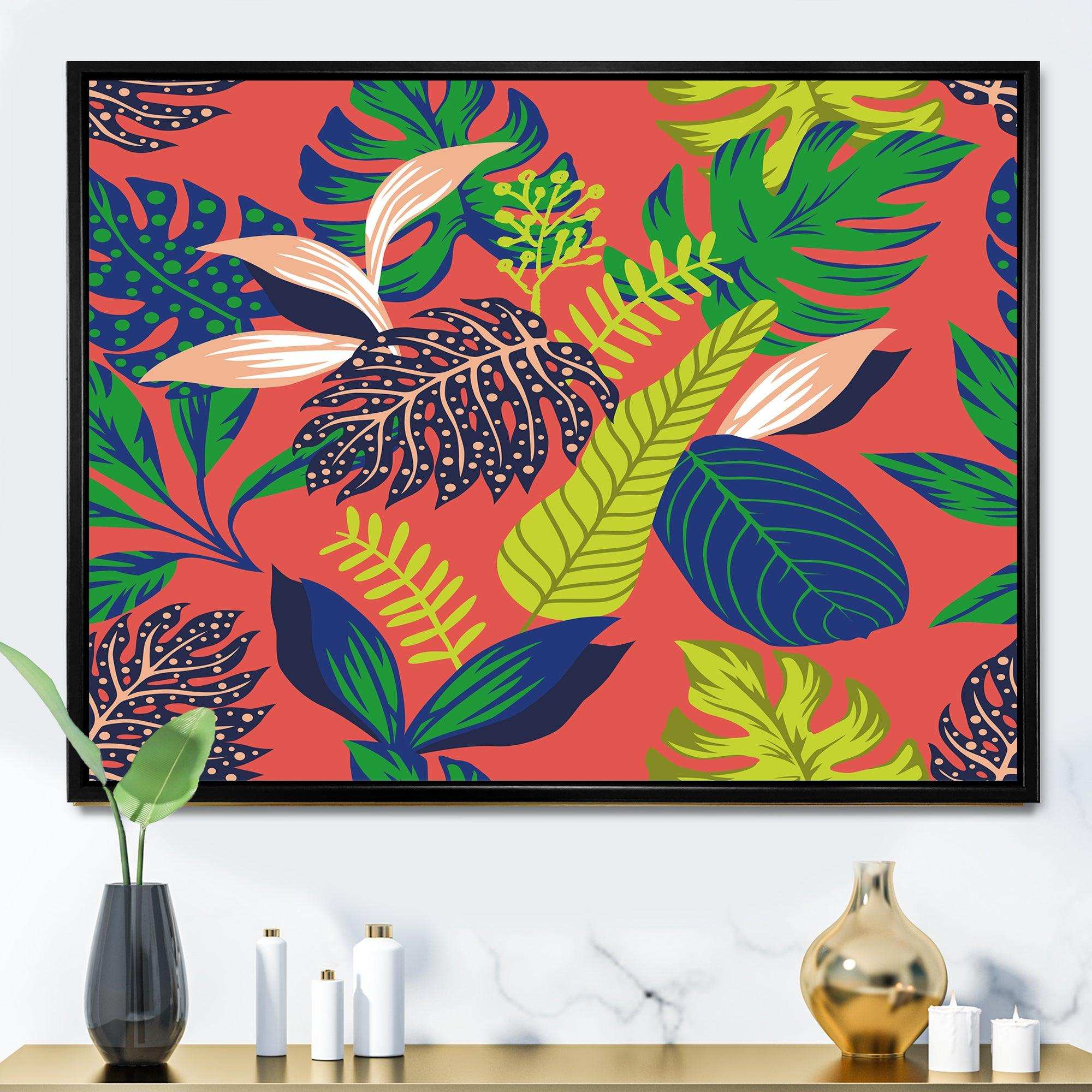 Retro Tropical Leaves I