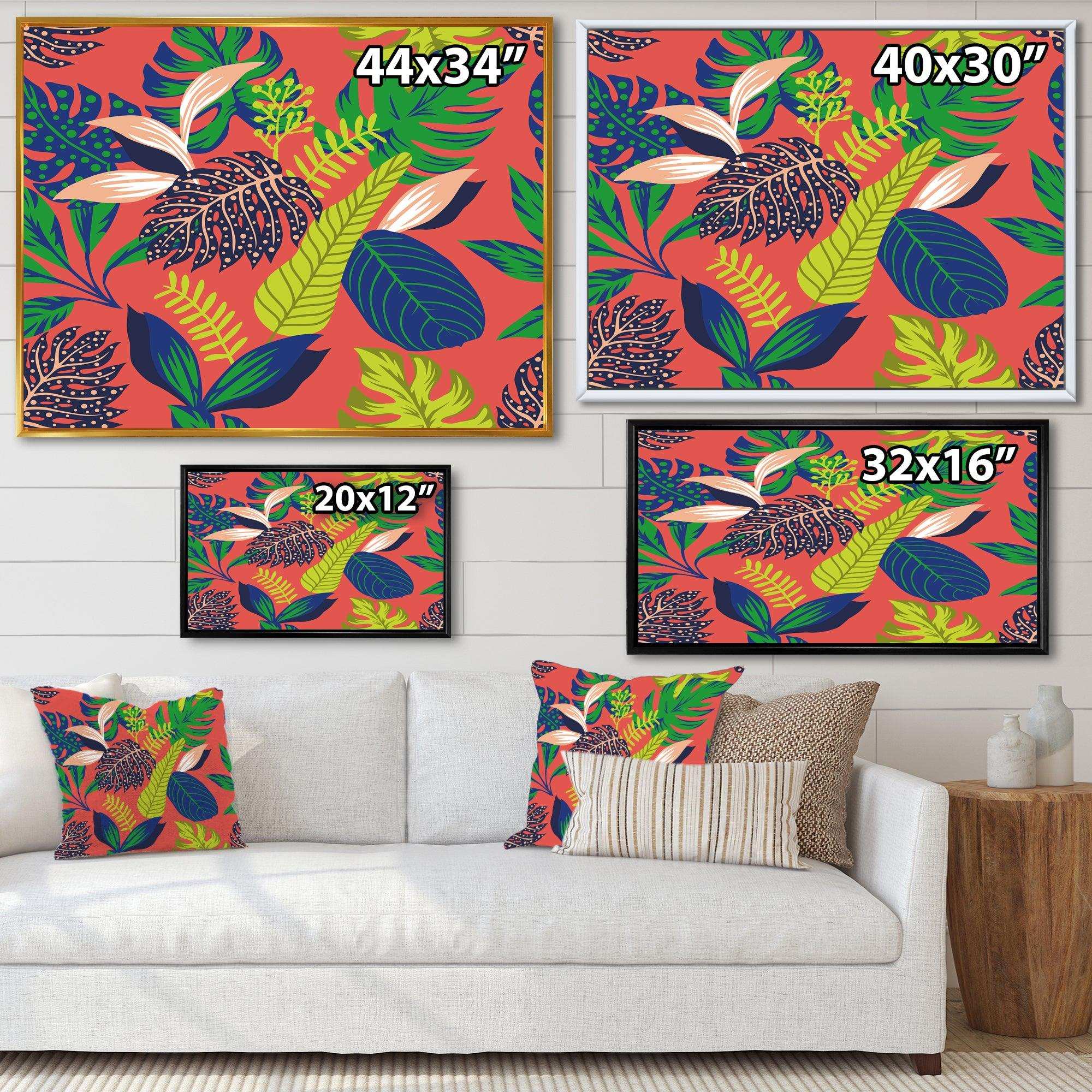 Retro Tropical Leaves I