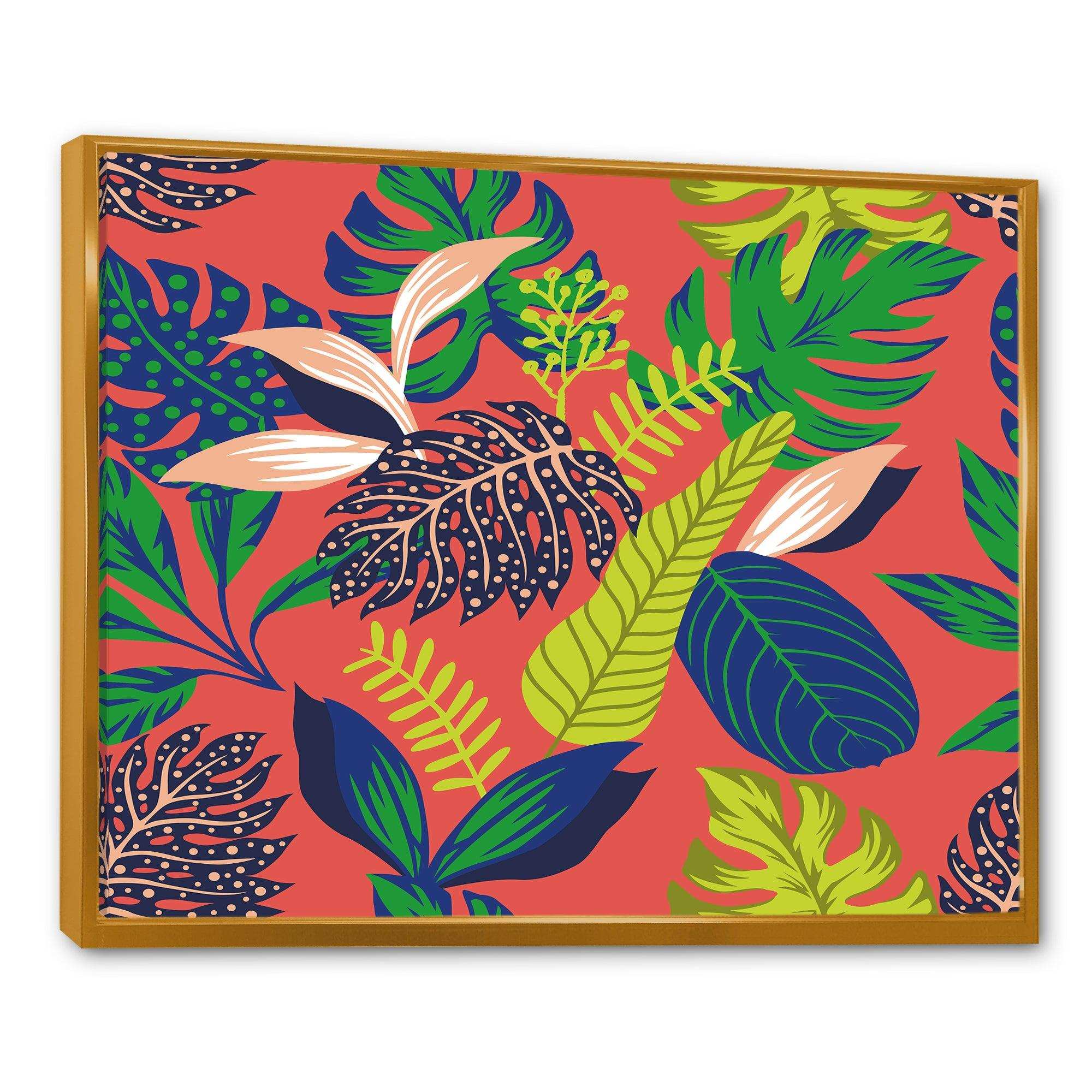 Retro Tropical Leaves I