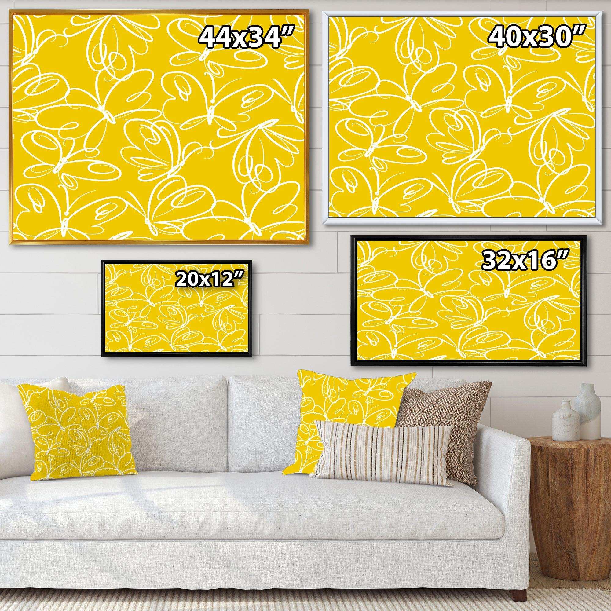 Butterflies hand drawn color pattern