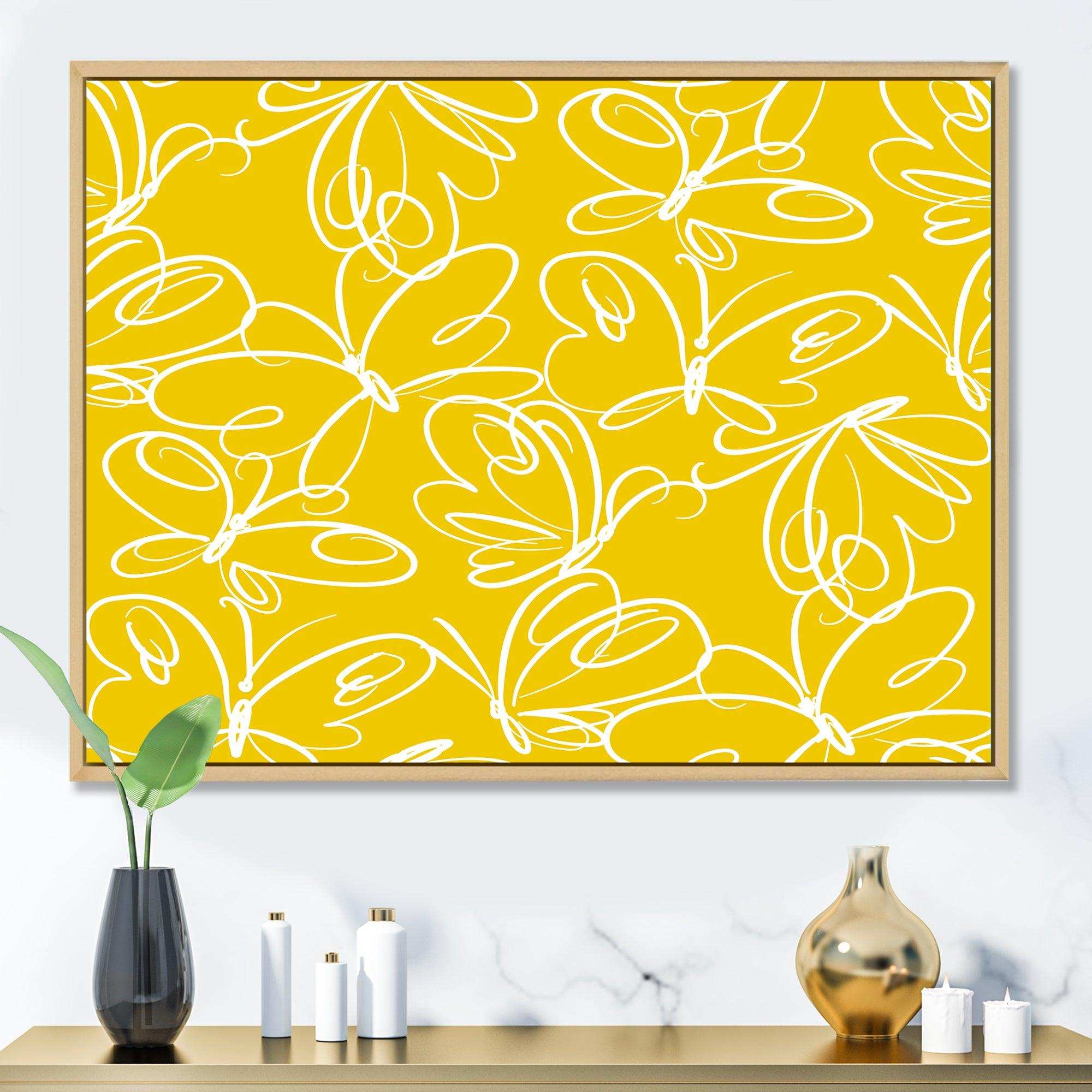 Butterflies hand drawn color pattern