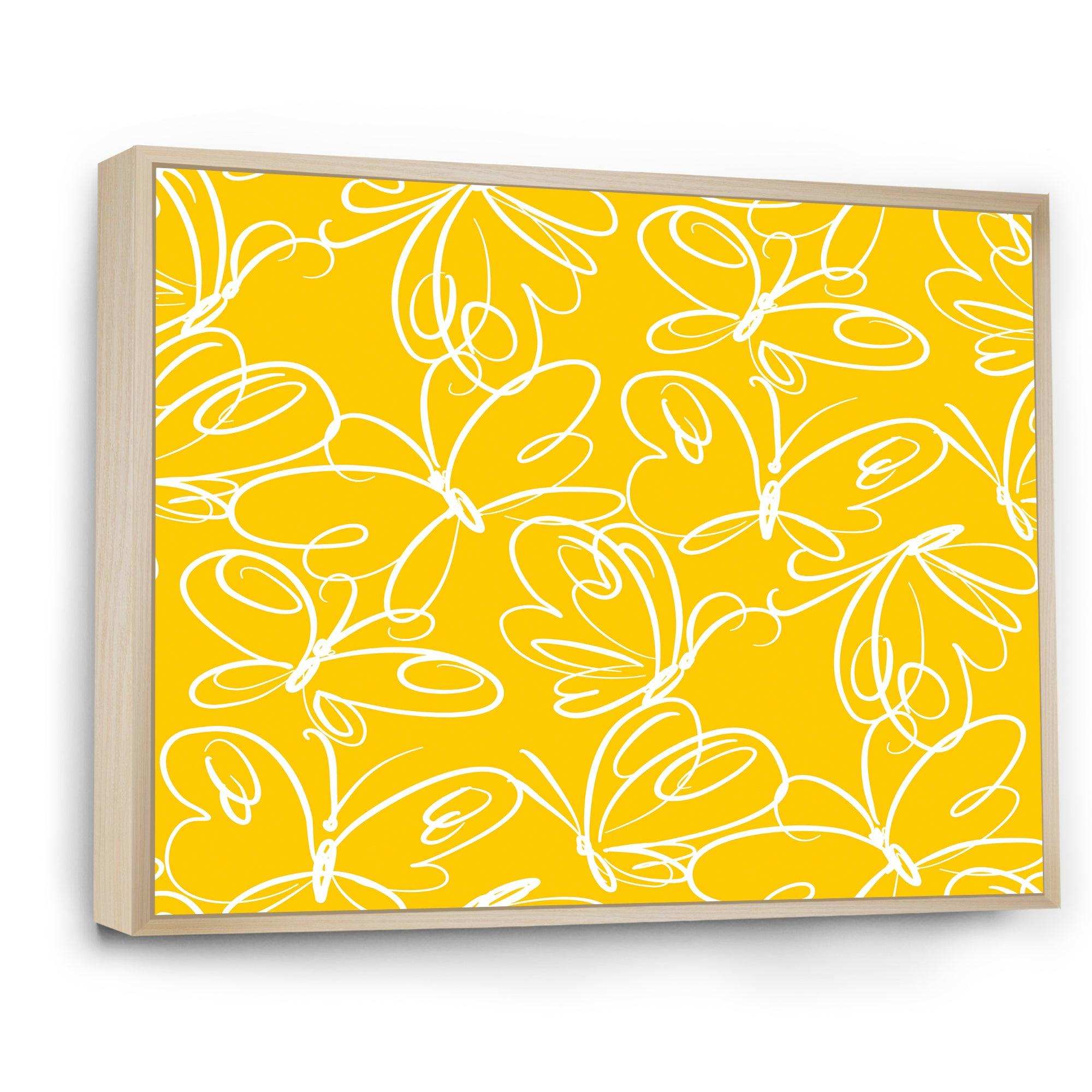 Butterflies hand drawn color pattern