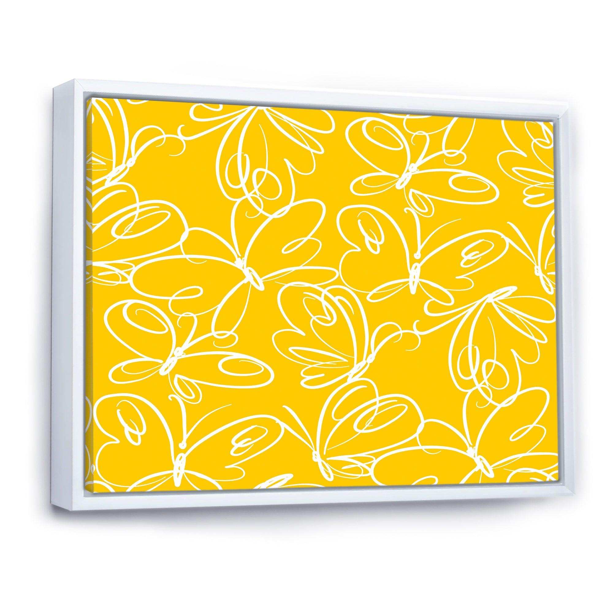 Butterflies hand drawn color pattern